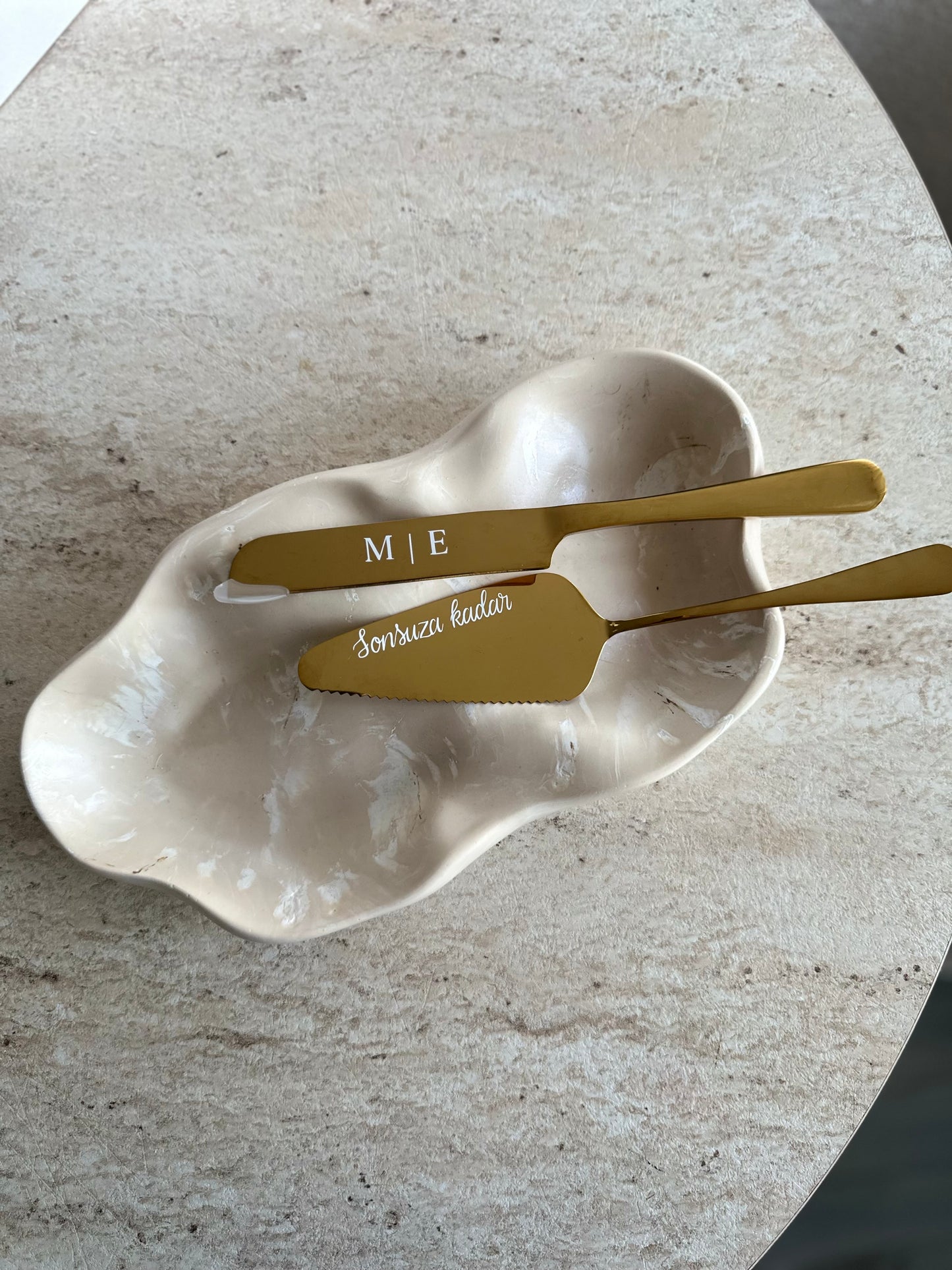 Gepersonaliseerde taart aansnijset