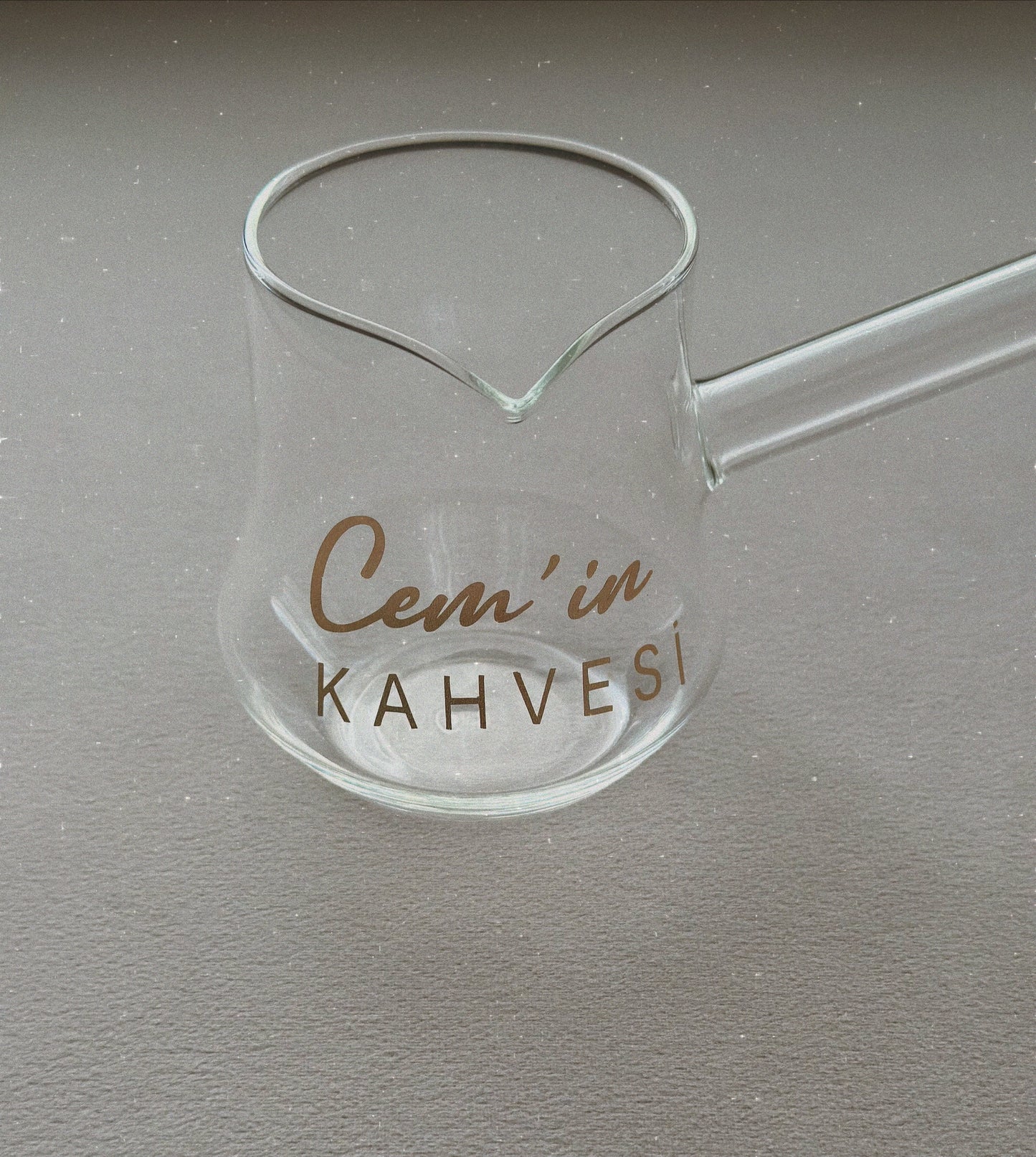 Gepersonaliseerde glazen koffiekannetje (cezve)