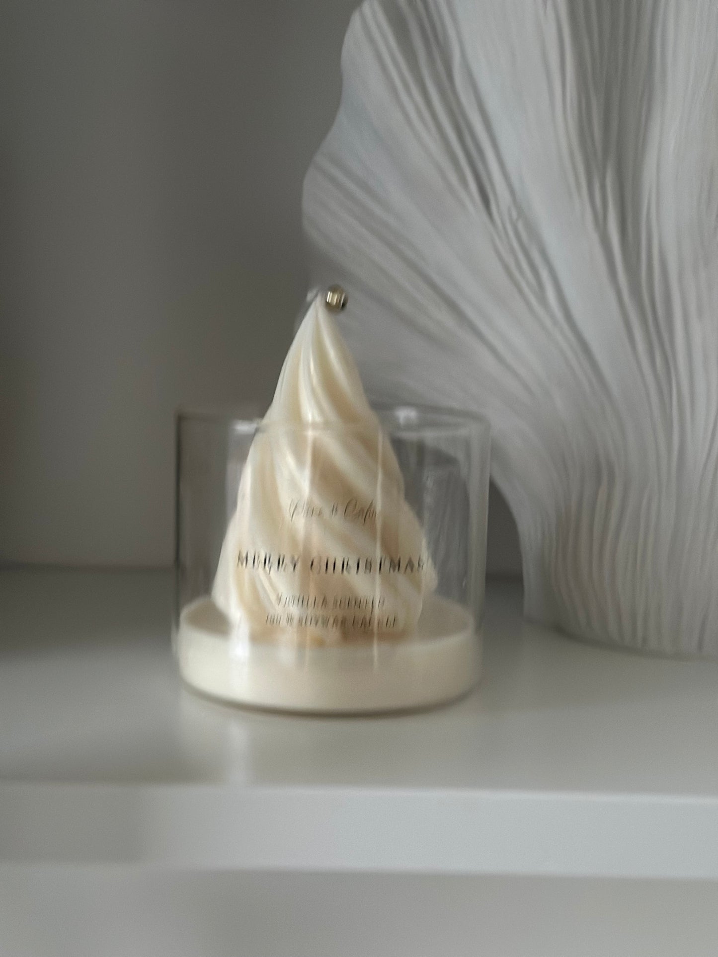 Kerstboom kaars in glazen pot