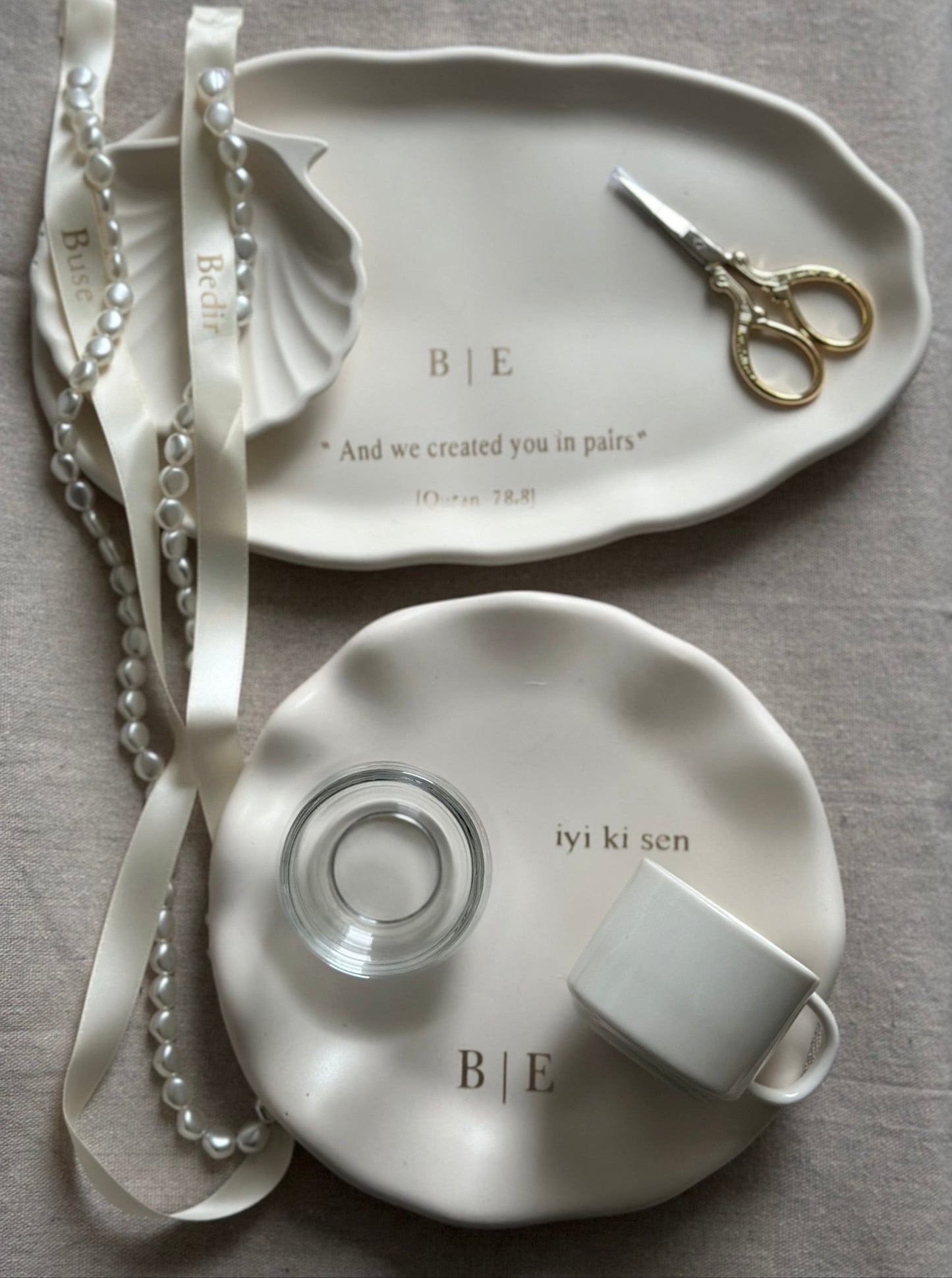 Serene Set; engagement trays