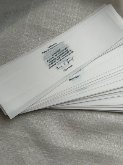Gepersonaliseerde banderol voor servetten 15 st.