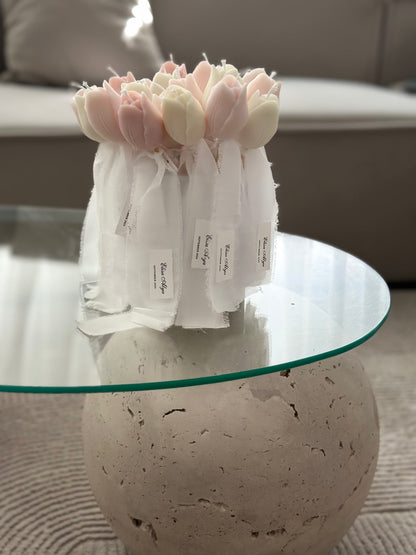 Tulpvormige Kaarsjes op Steel – vanaf 20 Stuks (Bouquet)