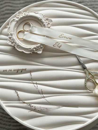 Gepersonaliseerde verlovingsring lint