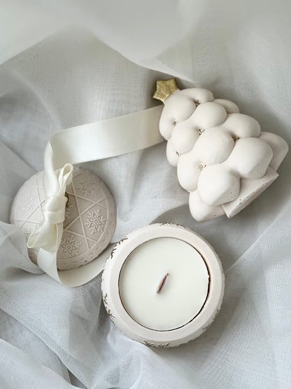 ✨ Handgemaakte 2 delige Kerstset – Kaarshouder & Kerstboom Beeldje