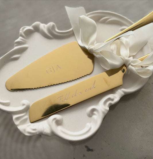 Gepersonaliseerde taart aansnijset