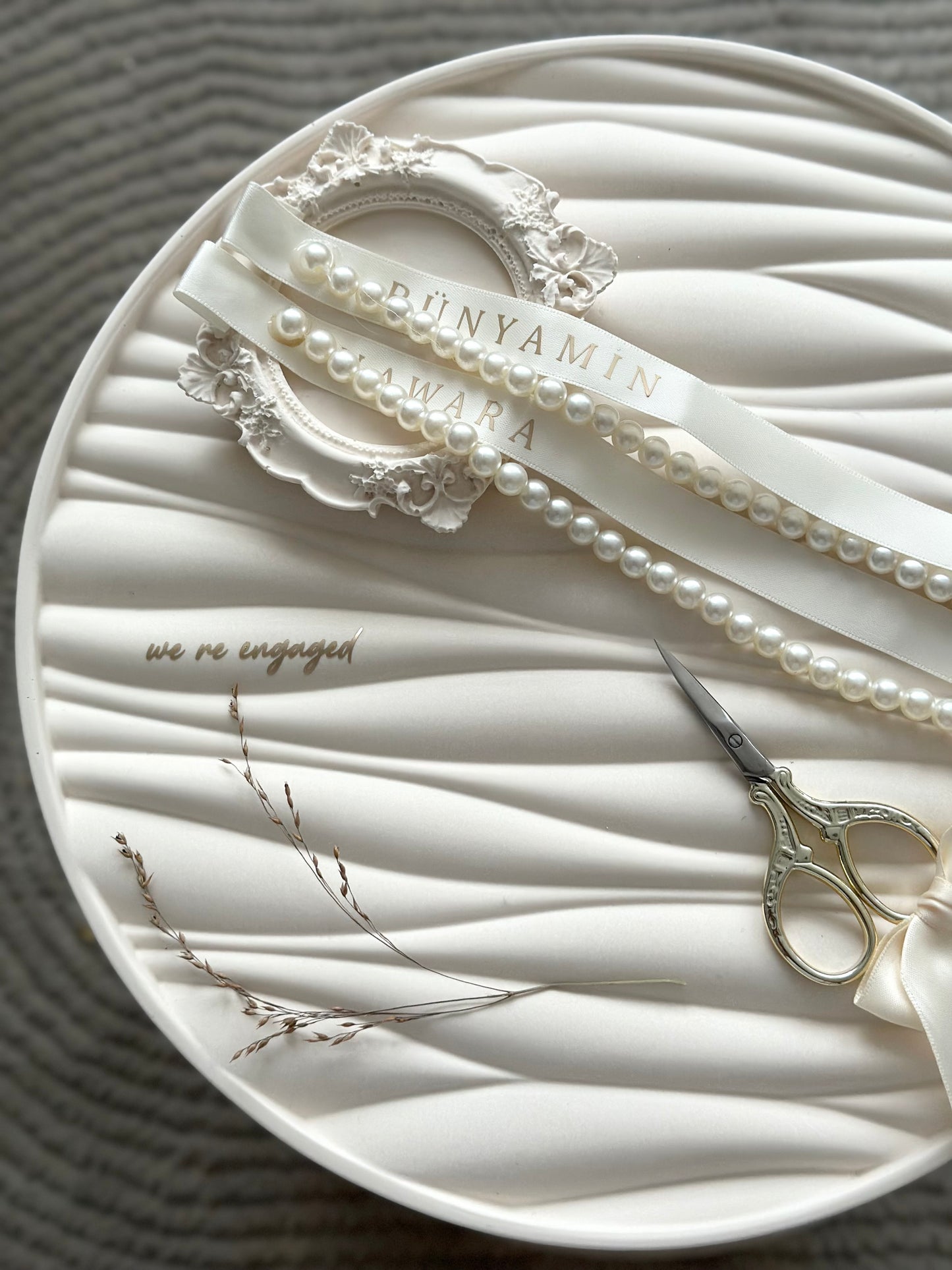 Gepersonaliseerde verlovingsring lint