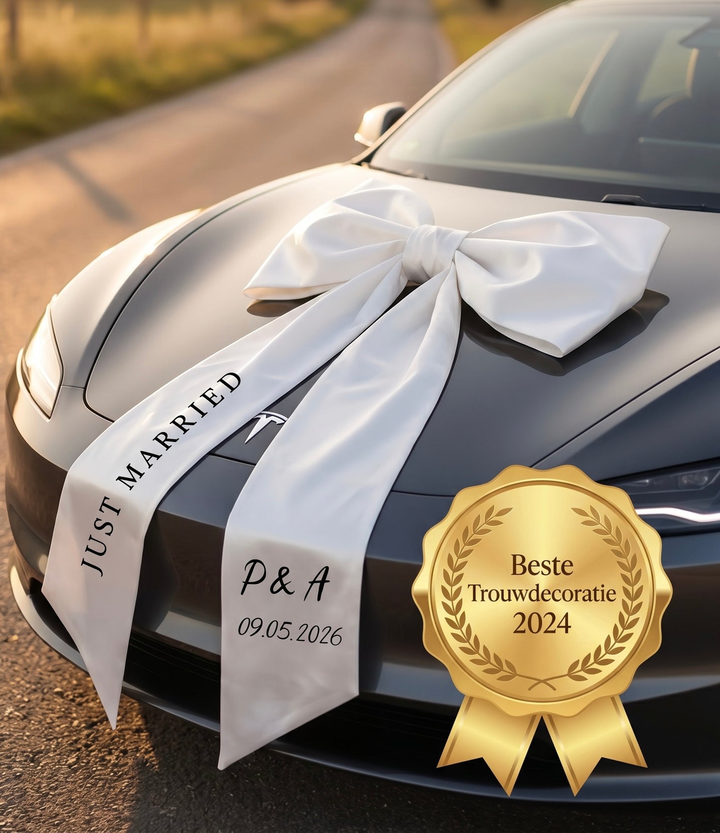 Wedding car decoration ribbon 10stuks