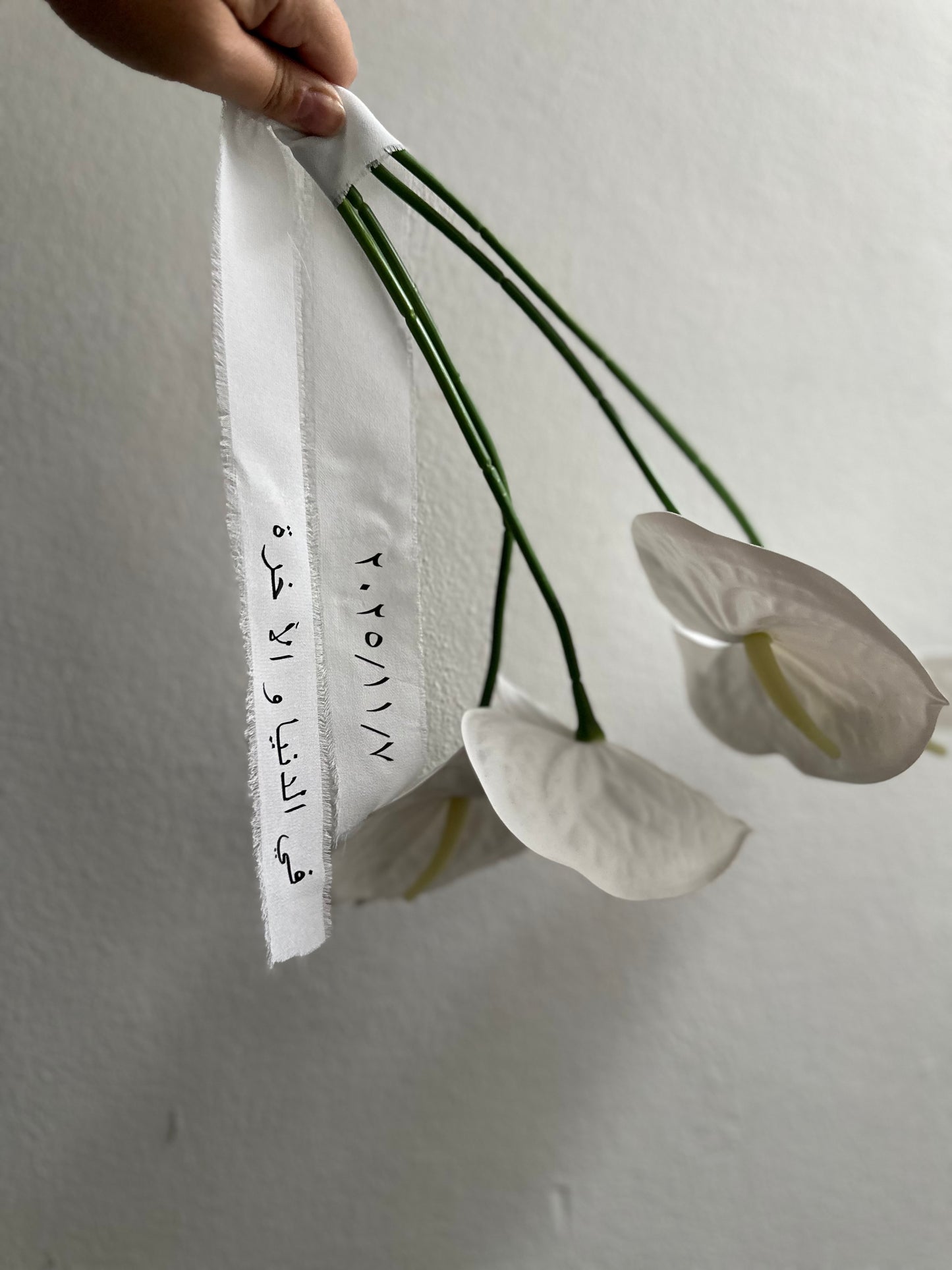 Gepersonaliseerd Chiffon Bouquetlint – Uniek Herinneringslint voor het Bruidsboeket