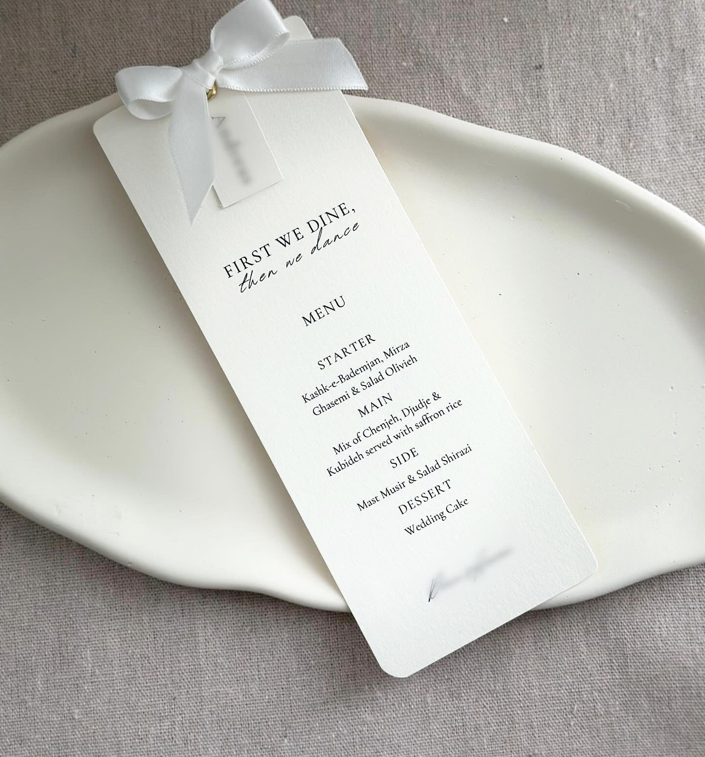 Luxe Menukaarten met namen