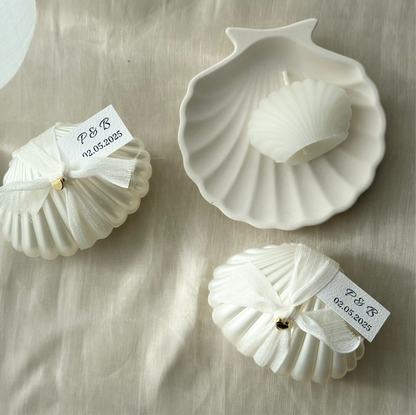 Shell candle favors