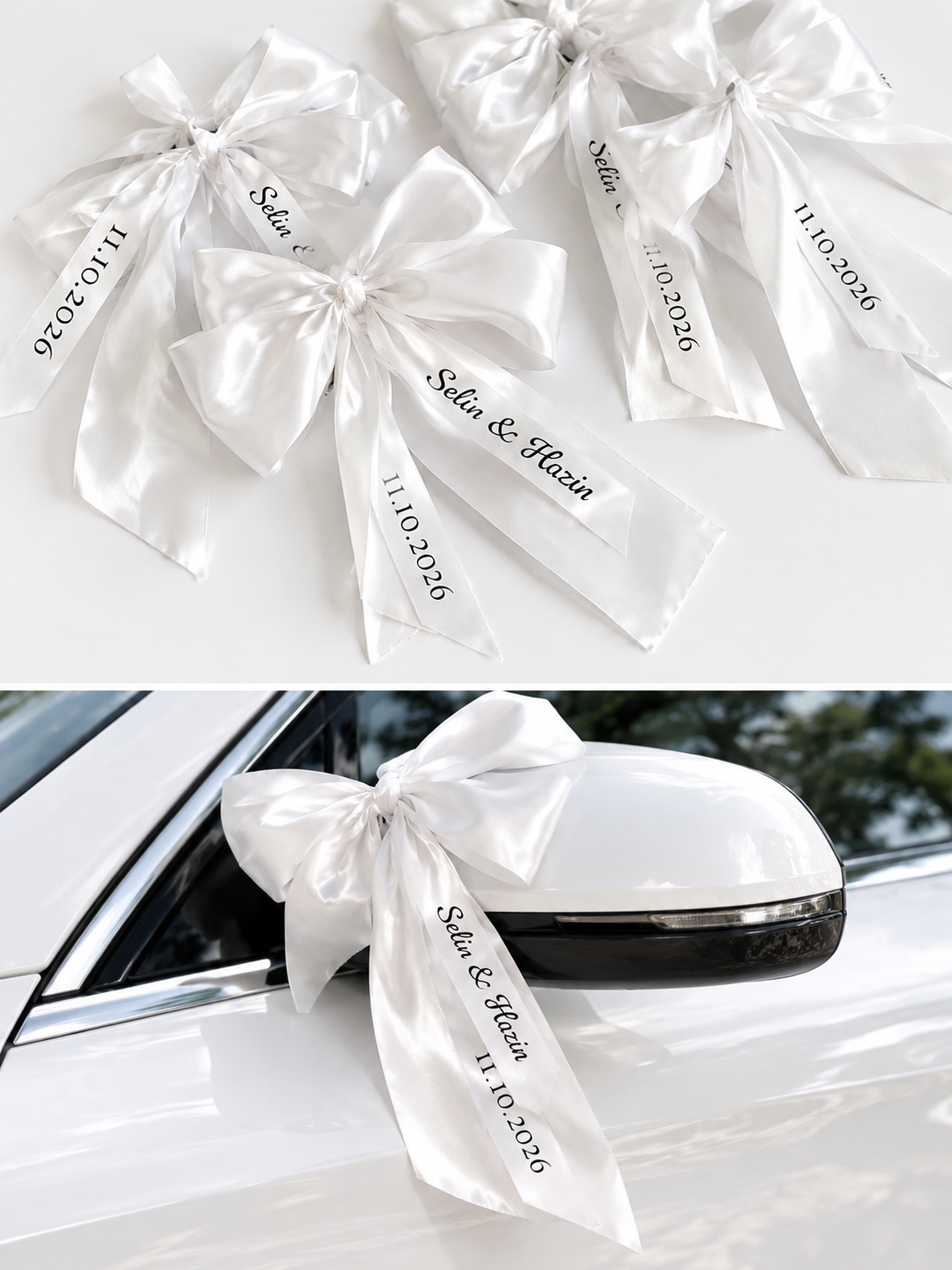 Wedding car decoration ribbon 10stuks