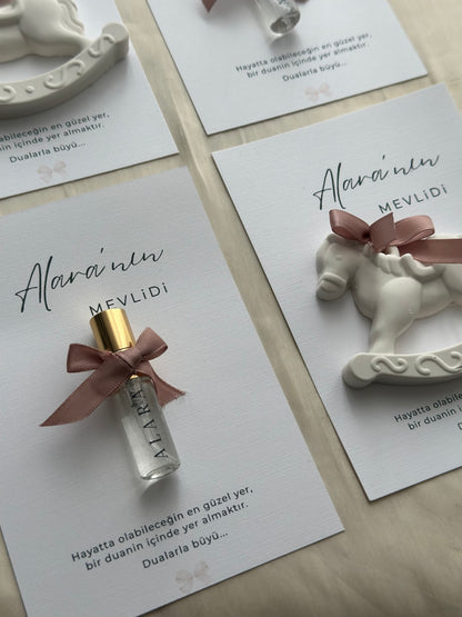Geboortebedankje Hobbelpaard – Gastgeschenk met Kaart