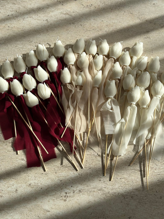 Tulpvormige Kaarsjes op Steel