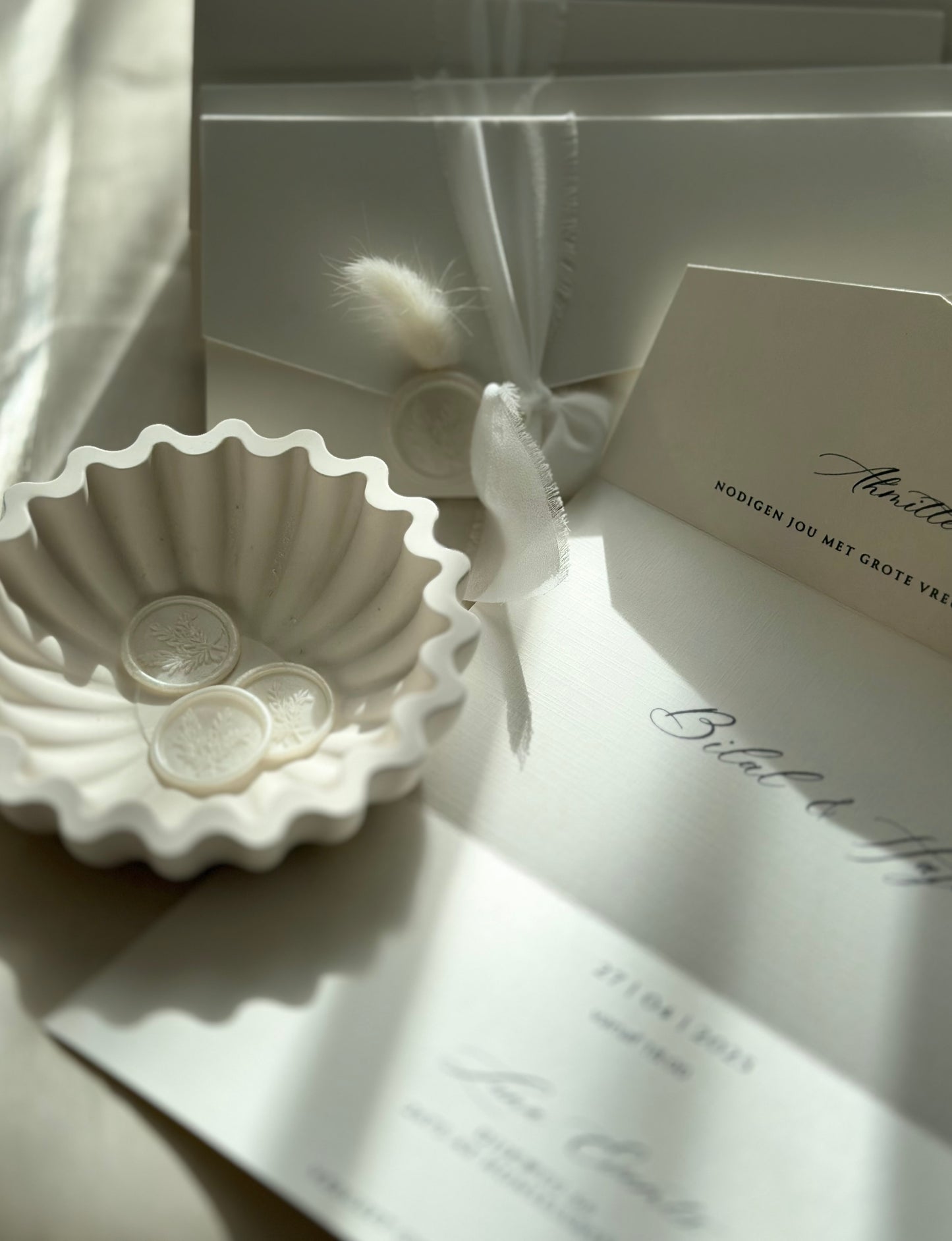 Bruiloft Uitnodiging met Strik