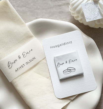 Gepersonaliseerde banderol voor servetten 15 st.